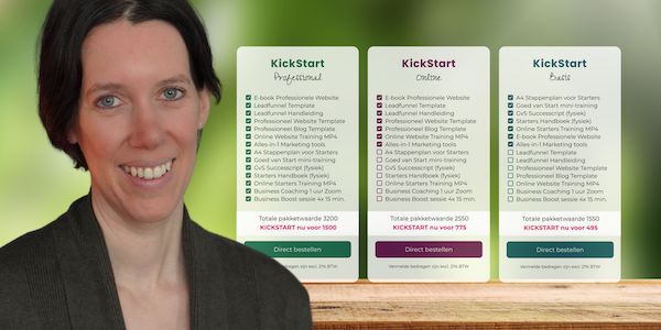 Starten Zonder Stress aanbod KickStart Pakketten